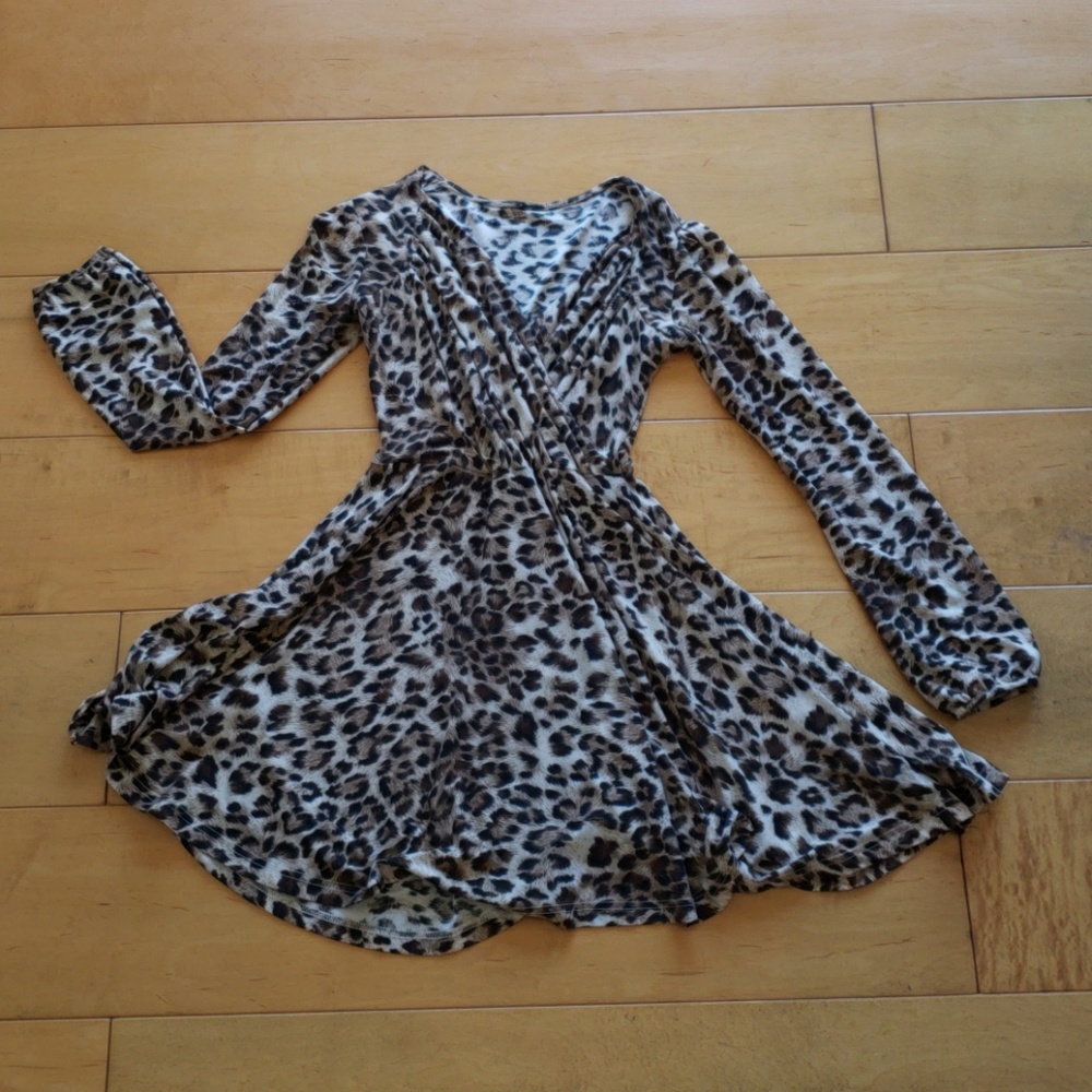 Vintage Leopard Wrap Dress